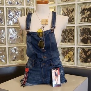 Jean Short Overalls